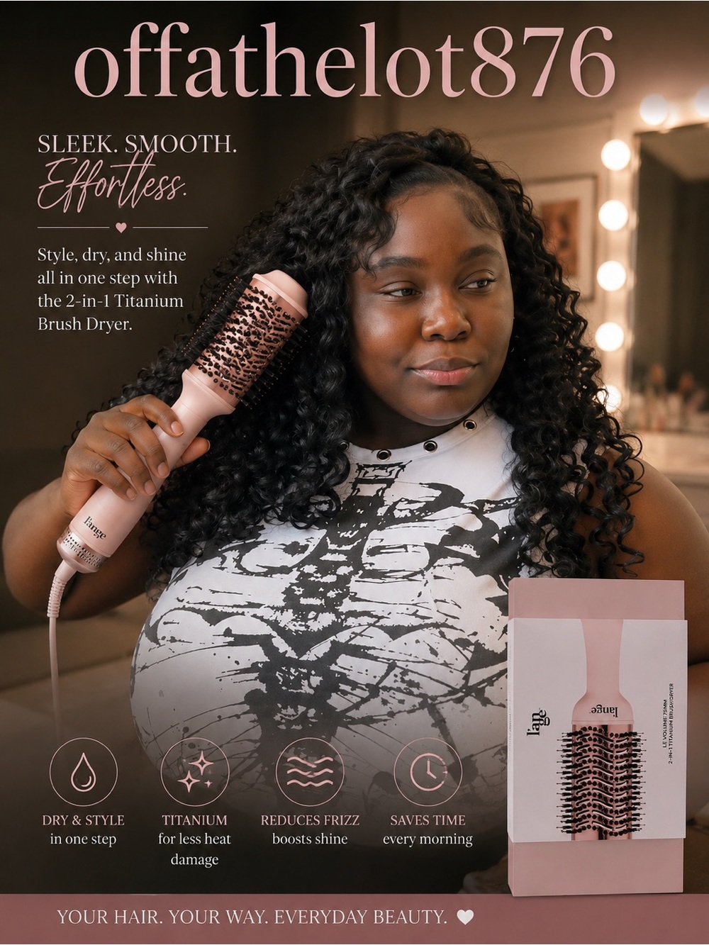L'ange Hair Brush  w/ free face mask